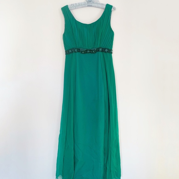 Vintage Green 60’s Formal Gown Prom Dress Elegant - Picture 2 of 13